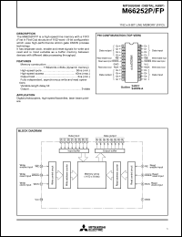 M66252FP datasheet: 1152 x 8-bit line memory (Fifo) M66252FP