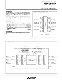 M66256FP datasheet: 5120 x 8-bit line memory (Fifo) M66256FP