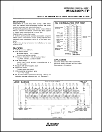 M66310P datasheet: 16-bit LED driver with shift register and latch M66310P