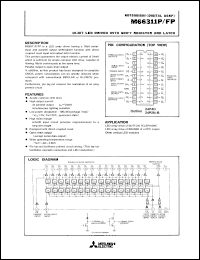 M66311FP datasheet: 16-bit LED driver with shift register and latch M66311FP