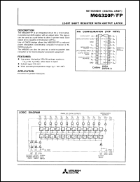 M66320FP datasheet: 12-bit shift register and output latch M66320FP