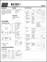 MA1065-1 datasheet: High power amplifier for 1.9GHz MA1065-1