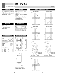 MF1084v-3 datasheet: SAW filter for PCS mobile telephone (1710-1785MHz) MF1084v-3