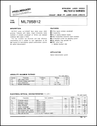 ML785B12 datasheet: InGaAsP- MQW FP laser diode array ML785B12