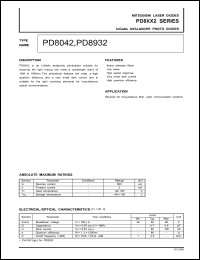 PD8042 datasheet: InGaAsP- avalanche photo diode PD8042