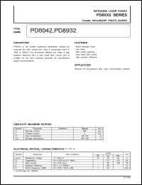 PD8932 datasheet: InGaAsP- avalanche photo diode PD8932