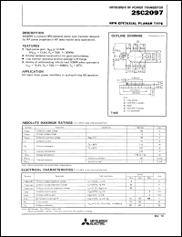 2SC2097 datasheet: NPN epitaxial planar type 2SC2097