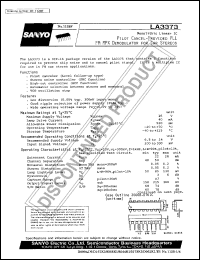 LA3373 datasheet: Pilot cancel-provided PLL FM MPX demodulator for car stereos LA3373