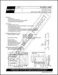 LA4497 datasheet: BTL-OCL 20W AF power amplifier for car stereo use LA4497