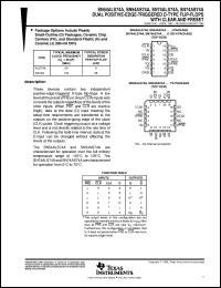 SNJ54AS74AFK datasheet:  DUAL POSITIVE-EDGE-TRIGGERED D-TYPE FLIP-FLOPS WITH CLEAR AND PRESET SNJ54AS74AFK