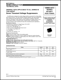 1SMB7.5AT3 datasheet: 600W peak power, 7.5 V zener transient suppressor 1SMB7.5AT3