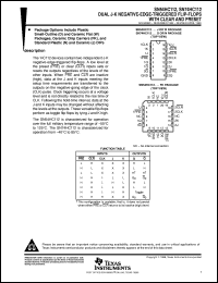 SNJ54HC112FK datasheet:  DUAL J-K NEGATIVE-EDGE-TRIGGERED FLIP-FLOPS WITH CLEAR AND PRESET SNJ54HC112FK