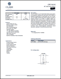 CPC1965G datasheet: AC solid state relay CPC1965G