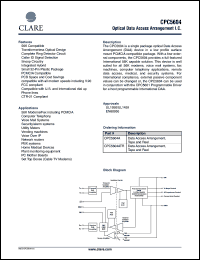 CPC5604A datasheet: Optical data access arrangement IC CPC5604A