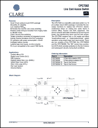 CPC7582BA datasheet: Line card access switch CPC7582BA