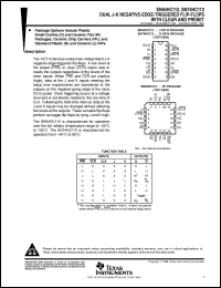 SNJ54HC112J datasheet:  DUAL J-K NEGATIVE-EDGE-TRIGGERED FLIP-FLOPS WITH CLEAR AND PRESET SNJ54HC112J