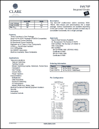 IAA170P datasheet: Integrated  circuit IAA170P