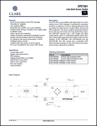 CPC7581BA-TR datasheet: Line card access switch CPC7581BA-TR