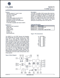 M-88L70-01T datasheet: DTMF receiver M-88L70-01T