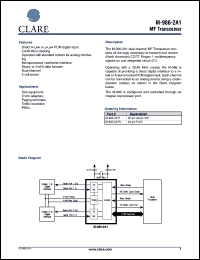M-986-2A1PL datasheet: MF transceiver M-986-2A1PL