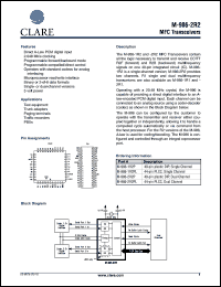 M-986-2R2PL datasheet: MFC transceiver M-986-2R2PL