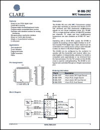 M-986-1R2P datasheet: MFC transceiver M-986-1R2P