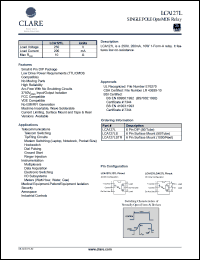 LCA127LSTR datasheet:  Single pole optoMOS relay, 250V LCA127LSTR