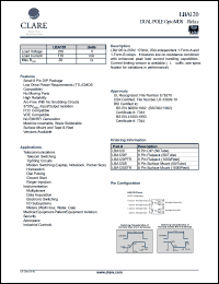 LBA120S datasheet: Dual pole optoMOS relay LBA120S