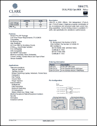 LBA127L datasheet: Dual pole optoMOS relay LBA127L