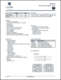 LBA126PTR datasheet: Dual pole optoMOS relay LBA126PTR