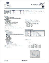 LBB126STR datasheet: Dual pole optoMOS relay LBB126STR