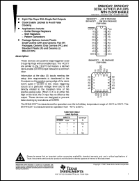 SNJ54HC377J datasheet:  OCTAL, HEX, AND QUAD D-TYPE FLIP-FLOPS WITH CLOCK ENABLE SNJ54HC377J