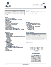 LBB127 datasheet: Dual pole optoMOS relay LBB127