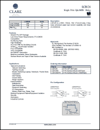 LCB126 datasheet: Single pole optoMOS relay LCB126