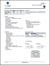 LCB126STR datasheet: Single pole optoMOS relay LCB126STR