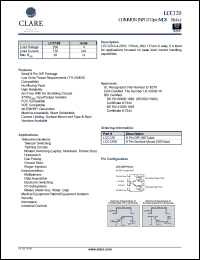 LCC120 datasheet: Common input optoMOS relay LCC120