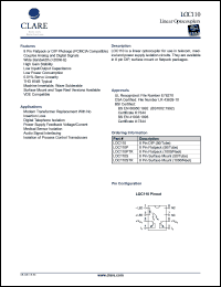 LOC110 datasheet: Linear optocoupler LOC110