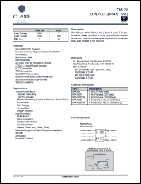 PAA150PTR datasheet: Dual pole optoMOS relay PAA150PTR