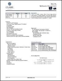 TS117LPTR datasheet: Multifunction telecom switch TS117LPTR