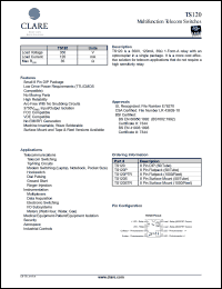 TS120 datasheet: Multifunction telecom switch TS120