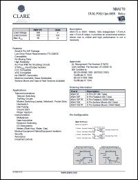 XBA170 datasheet: Dual pole optoMOS relay XBA170