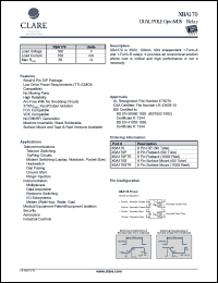 XBA170PTR datasheet: Dual pole optoMOS relay XBA170PTR