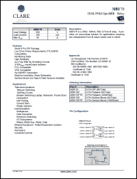 XBB170STR datasheet: Dual pole optoMOS relay XBB170STR