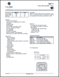 XBB170P datasheet: Dual pole optoMOS relay XBB170P