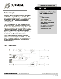PE3236-21 datasheet: 2.2 GHz integer-N PLL for low phase noise applications PE3236-21