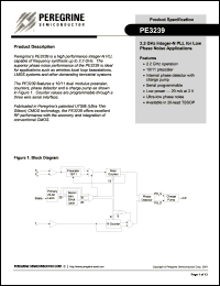 PE3239-11 datasheet: 2.2 GHz integer-N PLL for low phase noise applications PE3239-11