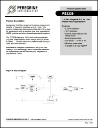 PE3239-00 datasheet: 2.2 GHz integer-N PLL for low phase noise applications PE3239-00