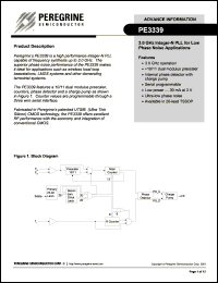 PE3339-11 datasheet: 3.0 GHz integer-N PLL for low phase noise applications PE3339-11