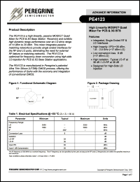 PE4123-23 datasheet: High linearity MOSFET quad mixer for PCS & 3G BTS PE4123-23