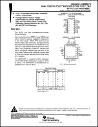 SN74AC74DR datasheet:  DUAL POSITIVE-EDGE-TRIGGERED D-TYPE FLIP-FLOPS WITH CLEAR AND PRESET SN74AC74DR